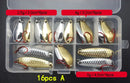 2g/4g/6g/8g/12g Fishing Lure Set Mixed Spoon Lure Set Spinnerbait Pike Fishing lures Sea fishing Metal Lure Salt Water B223