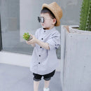 Summer Baby Boys  Shirts Toddler Boy Cotton Linen Long Sleeve shirt 1-6 Yrs Kids Shirt Casual Children