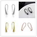 Hot Sale Water Drop Shape Woman Earrings Gold Rose Gold Black silver Color Clip Earrings Fashion Wedding Party Gift Jewelry