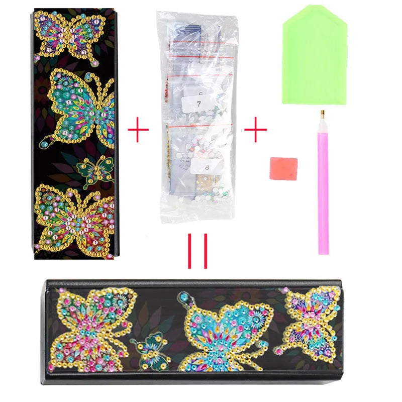 DIY Diamond Painting Eye Glasses Storage Box Travel Leather Sunglasses Case Special Shaped Diamond Storarage Box