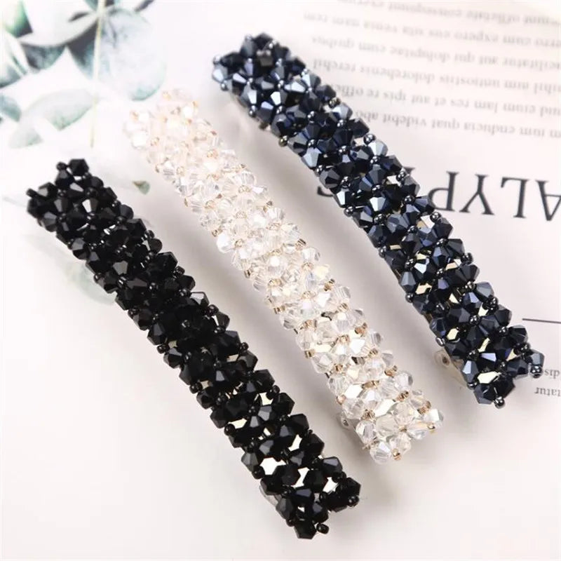 1pcs Women Girl Korean Crystal Elegant Crystal Pearl Hair Clip Barrettes Hairgrips Hair Pin Hair Accessories Styling Tools