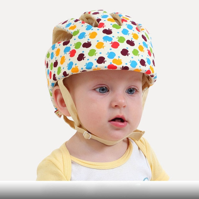 Infant Baby Safety Helmet Toddler Head Protection Soft Adjustable Cap Anti-fall Baby Helmet for Crawling Walking 1 Year Boy Girl
