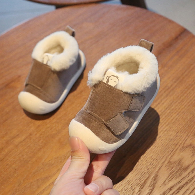 Winter Infant Toddler Boots Warm Plush Baby Girls Boys Snow Boots Outdoor Soft Bottom Non-Slip Child Kids Boots Shoes