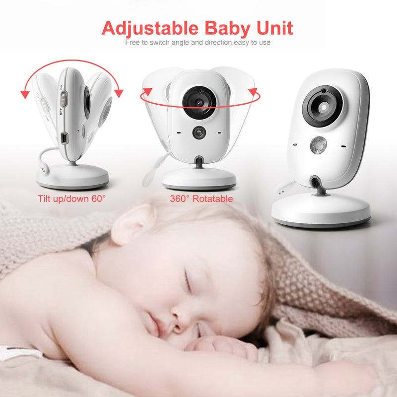 3.2 Inch Color LCD Wireless Video Baby Monitor Night Vision 5m Nanny Monitor Bebek Lullabies Surveillance Security Camera VB603