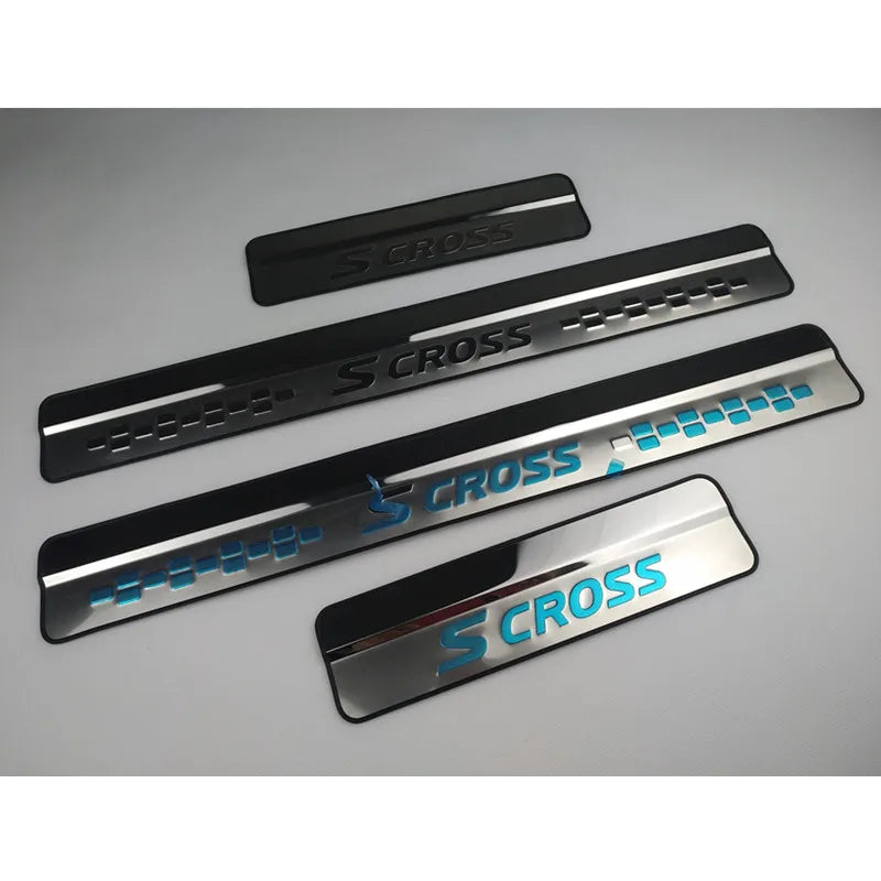 For Suzuki SX4 S-Cross S Cross 2014-2018 2019 2020 Stainless Door Sills Kick Plate Guard Pedal Protector Car Styling Accessories