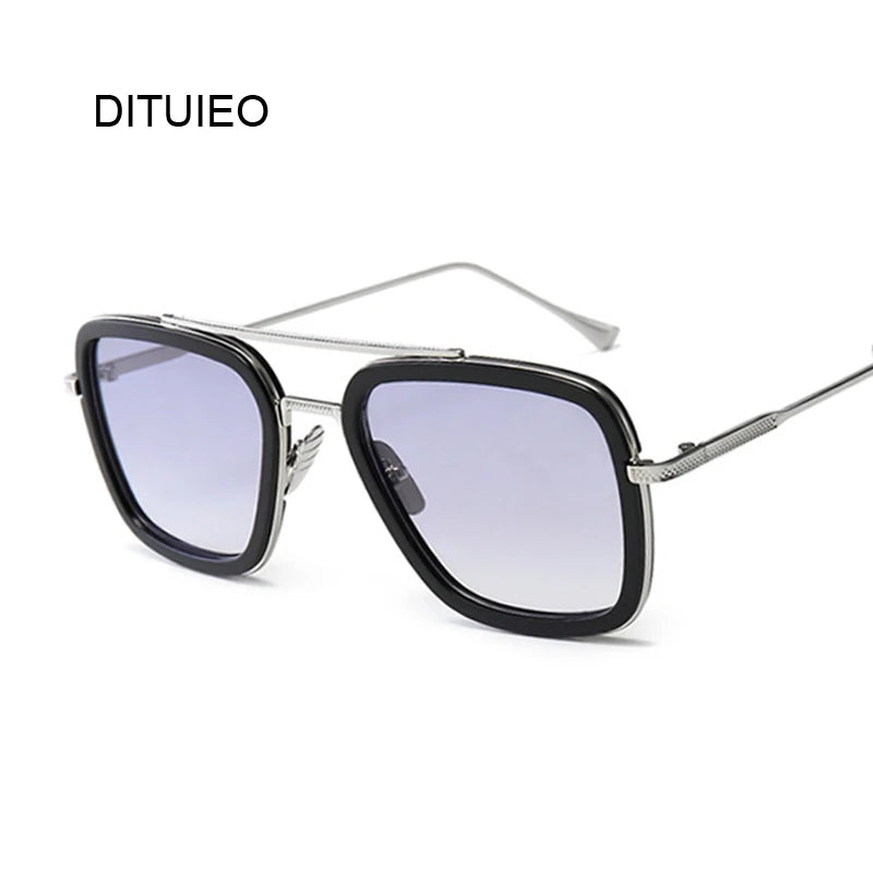 Luxury Square Sunglasses Men Women Brand Designer Retro Alloy Frame Big Sun Glasses Vintage Gradient Male Female Oculos Feminino