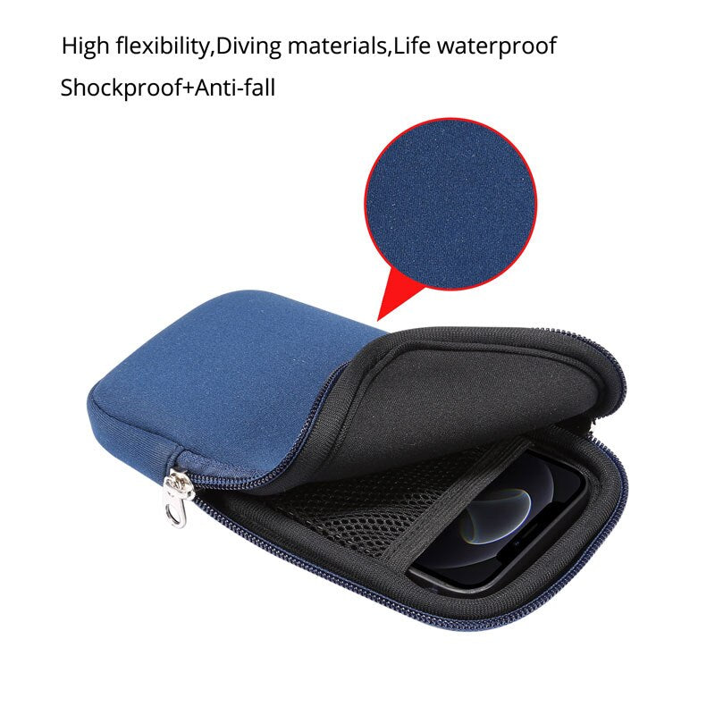 Universal 4.7-7.2&#39;&#39; Life Waterproof Phone Bag Pouch for iPhone Samsung Huawei Xiaomi Shockproof Phone Case with Shoulder Strap