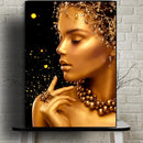 Black and Gold Woman Sexy Nude African Art Oil Painting on Canvas Cuadros Posters and Prints Wall Art Picture for Living Room