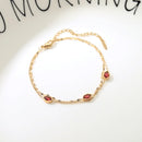 316L Stainless Steel New Fashion Upscale Jewelry 2 Layer Zircon Sexy Red Lips Passionate Lover Chain Bracelets Bangles For Women