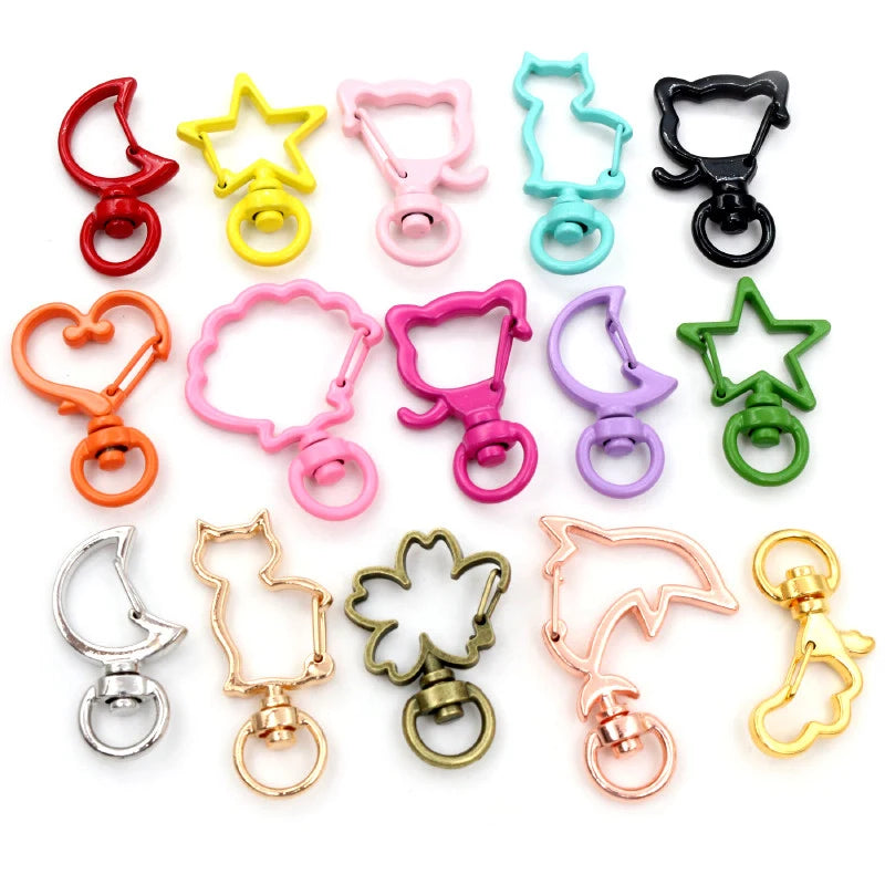 10pcs/lot Snap Hook Trigger Clips Buckles For Keychain Lobster Lobster Clasp Hooks for Necklace Key Ring ClaspDIY Making