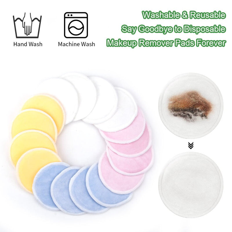 4/8/10pcs Make Up Remover Pads Washable Cleaning Cotton Reusable Face Wipes Microfiber Natural Bamboo Face Skin Care Laundry