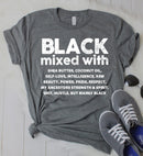 2020 Black Women T-shirt Black Mixed with Shirt Melanin Black Pride Tees BLM Black Girl Magic Shirts Tumblr Tops