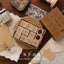 Jenny Chinese Character Number  Universe Flower Week Wooden Rubber Stamp Scrapbooking Deco DIY Craft Standard Wooden Stamps