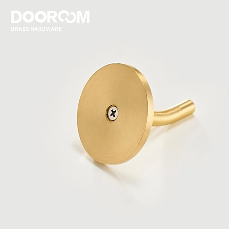Dooroom Brass Punch Free Bearing Hooks Bathroom Indoor Kitchen Hallway Wall Clothes Hooks Wall Hangings Row Hooks Nordic
