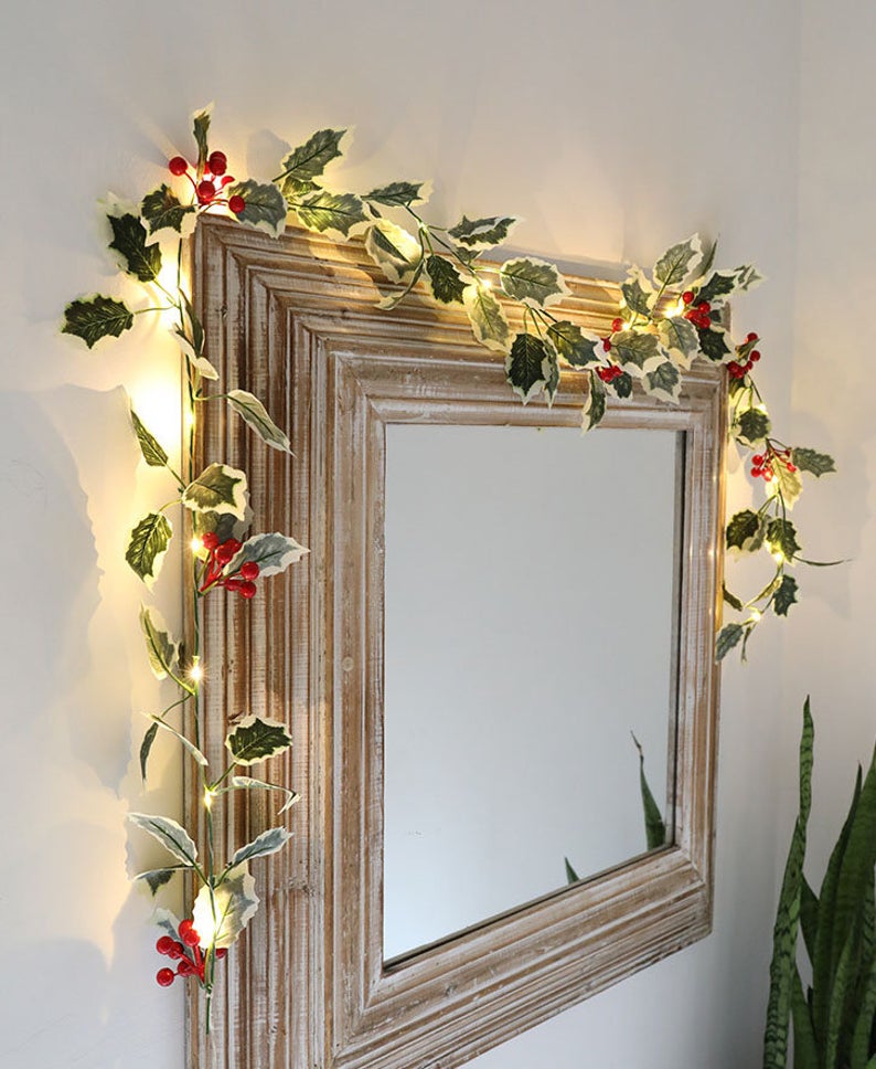 Ivy Eucalyptus leaves Leaf fairy lights led string lights,garland wedding home decoration, mini led copper lights