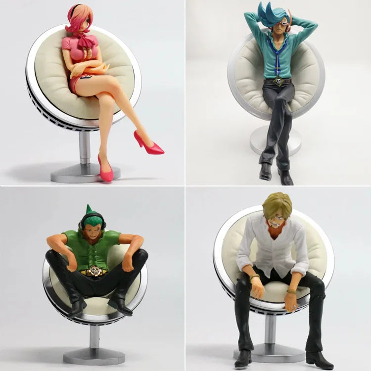 Anime One Piece Figure Reiju Sanji Yonji Vinsmoke Family Sitting Ver. PVC Action Figure OP Luffy Zoro Sanji Collection Toy