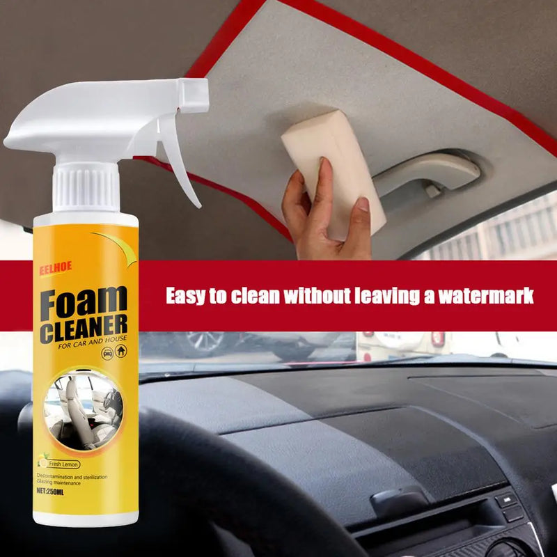 Car Foam Cleaner Auto Interior Cleaning Agent Ceiling Dash Leather Plastic Flannel Woven Fabric Water-free Strong Cleaning Agent