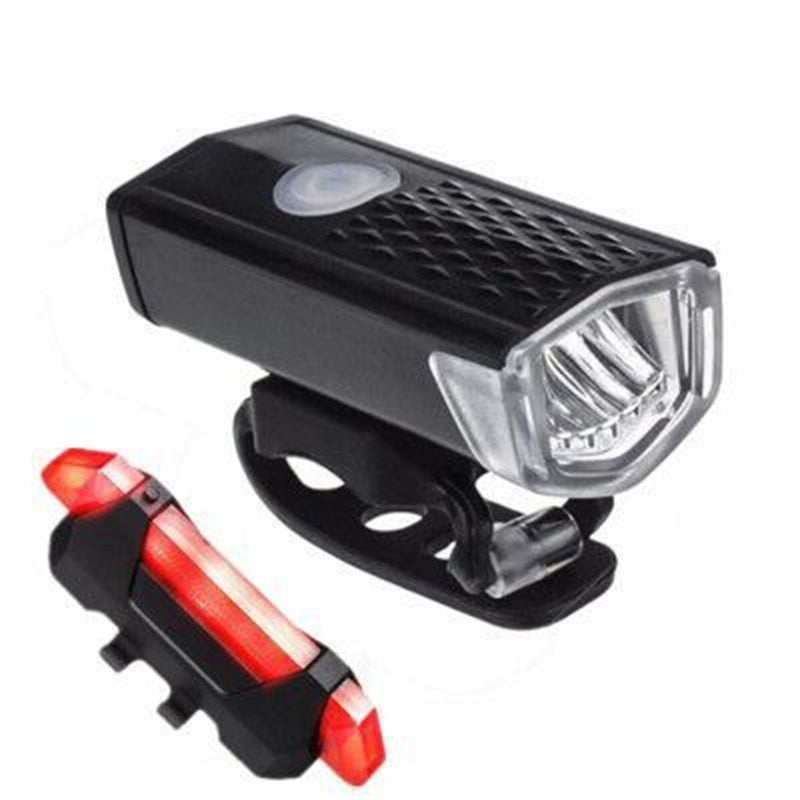 Bike Light USB Rechargeable 300 Lumen 3 Mode Bicycle Front Light Lamp Bike Headlight Cycling LED Flashlight Lantern