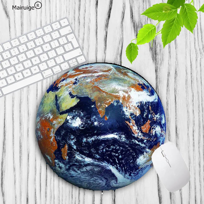 XGZ Big Promotion Earth Gamer Speed Mice Retail Small Rubber Mousepad Round Mouse Pad 200X200X2MM Size Table Mat Keyboard Player