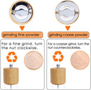 Wooden Salt and Pepper Grinder Set, Manual Salt and Pepper Mills with Acrylic Visible Window and Cleaning Brush, 2 Pack