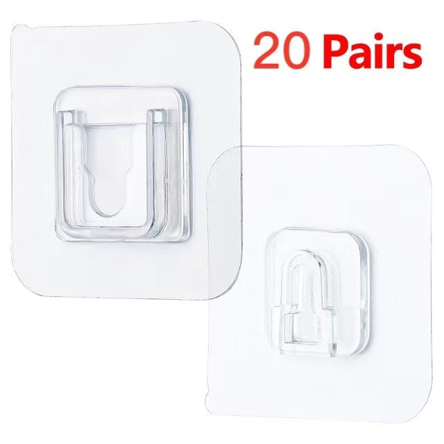 10/20/100PCS Hook Double-Sided Adhesive Wall Hooks Hanger Strong Transparent Suction Cup Hang Tool For Kitchen  klevende haken