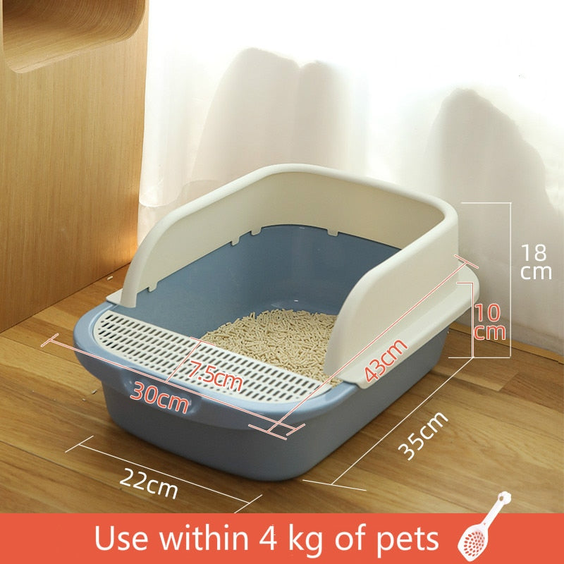 Large cat litter box anti-splashing full semi-closed cat toilet deodorant cat small cat deodorant feces basin sand basin