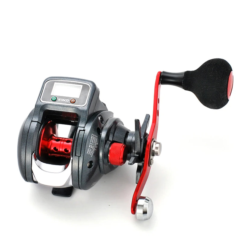 13+1 Ball Bearing Left / Right Fishing Reel with Digital Display Baitcasting Line counter Reel 6.3:1 Casting Reel