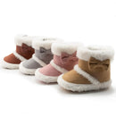 Baby Shoes Newborn Warm Winter Booties Christmas Socks Cute Bow Fleece Snow Boot Soft Toddler Boys Girls Anti-slip Crib Shoes