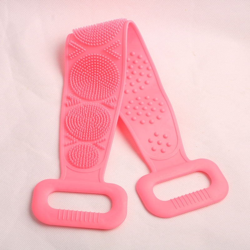 Bath Brushes Towel Soft Silicone Body Brush Bath Belt Exfoliating Massage Back Belt Wash Skin Household Clean Shower Brush