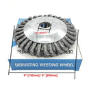 6 Inch Grass Trimmer Head Steel Wire Trimming Head Rusting Brush Cutter Mower Wire Weeding Head for Lawn Mower