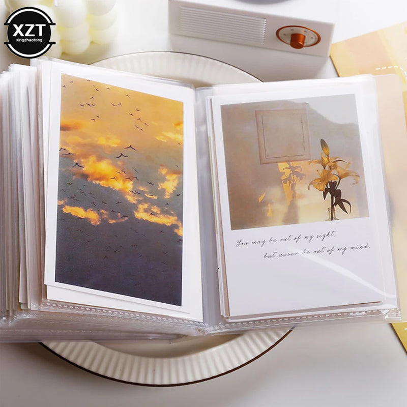 DIY Transparent PP Photo Album Storage Pockets Book A6 Sticker Pictures Postcard Insert Page Storage Organizer Holder Collection