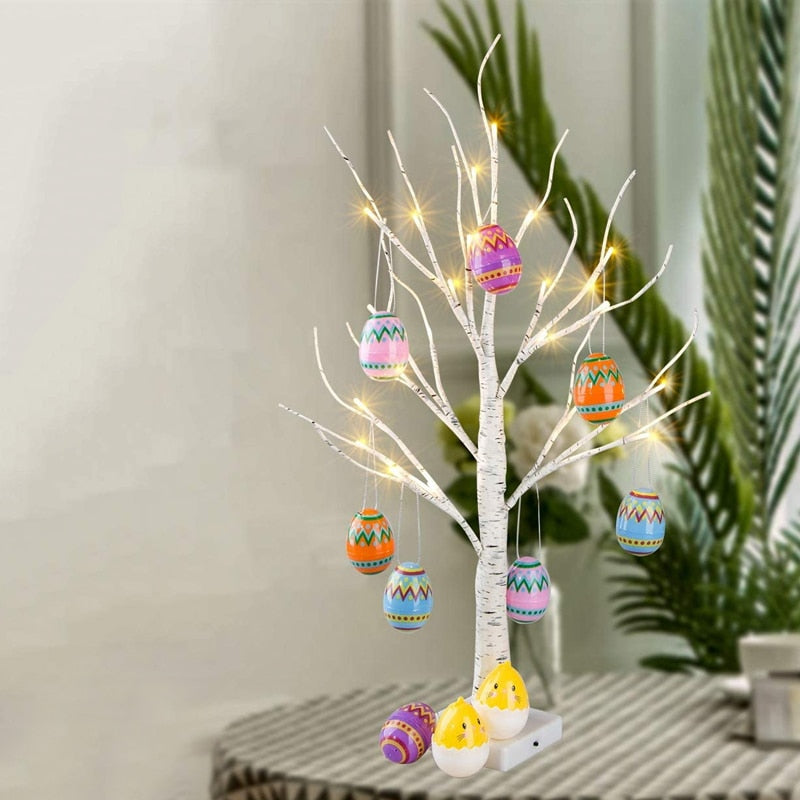 60cm birch LED light Easter decorations for home Easter artificial tree wedding decor lights happy Easter house home light gift