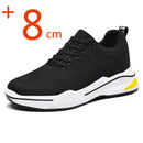YEINSHAARS Men Heightening Shoes Elevator Shoes Height Increase Shoes for Men Casual Height Shoes Insole 8CM Black Shoes