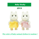 Easter Bunny Simulation Forest Animal Baby Toys Rabbit Family Dolls Dollhouse Figures Collectible Toy  4.5cm Furniture Set Gift