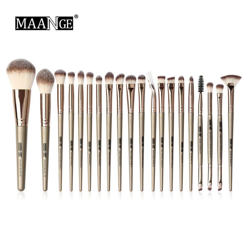 MAANGE Pro 12/20pcs Makeup Brushes Set with Bag Powder EyeShadow Blending Eyeliner Eyelash Lip Portable Brush Set For Make up