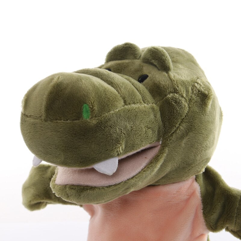 25cm Animal Hand Puppet Crocodile Plush Toys Baby Educational Hand Puppets Cartoon Pretend Telling Story Doll for Children Kids
