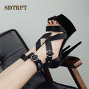 SDTRFT women shoes 15cm thin heels zapatos mujer Pointed  feminino Stiletto ladies shoes Crossdress super high peep toe wedding