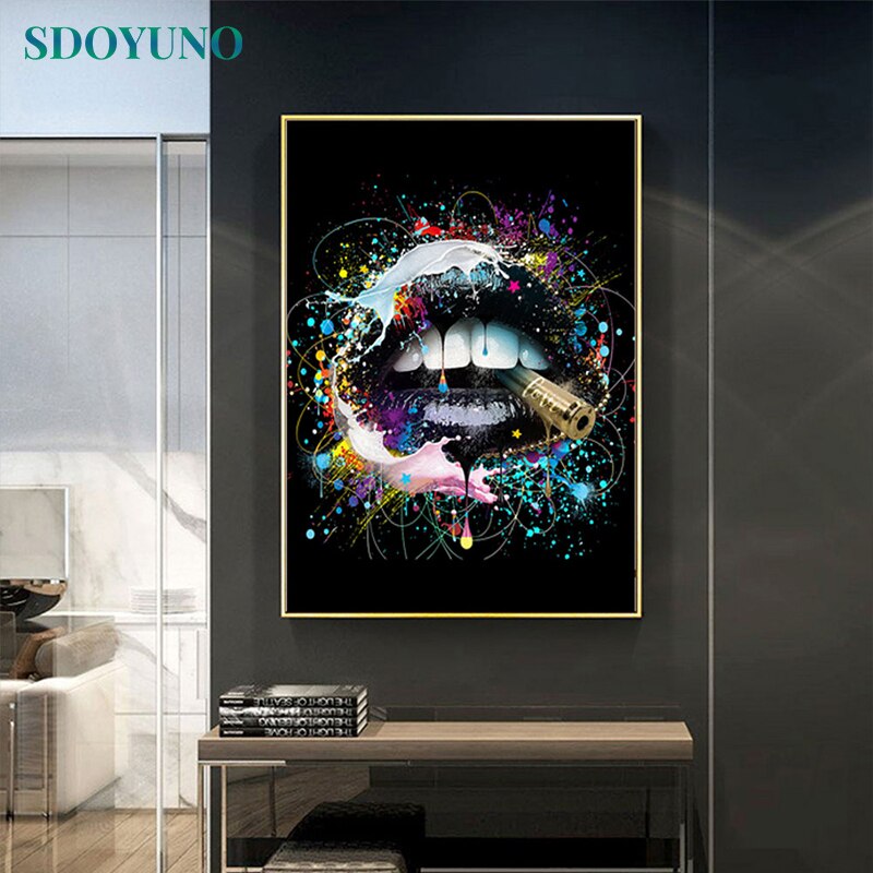 SDOYUNO 60x75cm Painting By Numbers Frameless Colourful Figure Paint By Numbers On Canvas DIY Number Painting Animals Home Decor