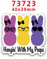DIY Craft Supplies Sewing Accessories Cartoon Easter Bunny Printed Planar Resins Mold 10 Pieces. PR-73721