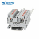 10Pcs PT 2.5 Push-in Terminal 2.5mm² Cable Electrical Connector DIN Rail Terminal Block Feed-Through Strip Plug PT2.5 PT-2.5