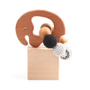 Wooden Baby Teether Wooden Pram Clip Baby Toy Baby Mobile Pram Personalize Baby Teething Pacifier Chain Chewable Baby Rattle