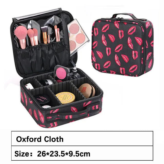 Female Professional Makeup Organizer Travel Beauty Cosmetic Case For Make Up Bag Bolso Mujer Storage Box Nail Tool Suitcase