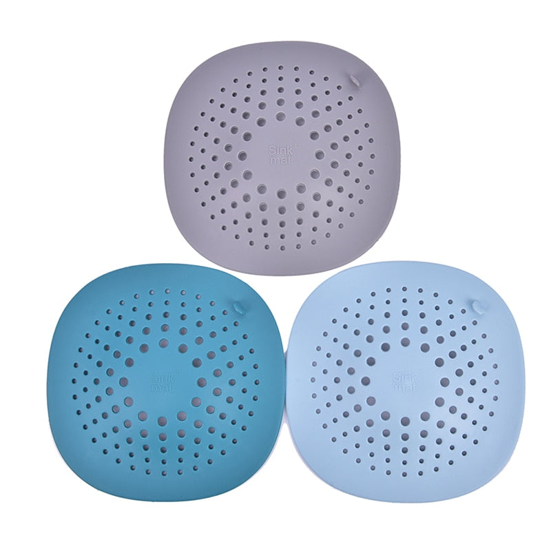 Silicone Drain Hair Catcher Kitchen Sink Strainer Bathroom Shower Sink Stopper Drain Cover Hair Trap Filter for Kitchen Bath