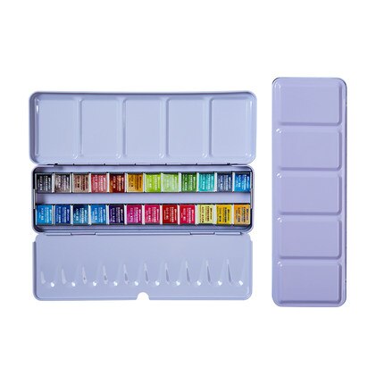 Superior Artist 12/24/36/48Colors Solid Watercolor Paints Set Tin box Professional Water Color for Drawing Aquarell Art Supplies