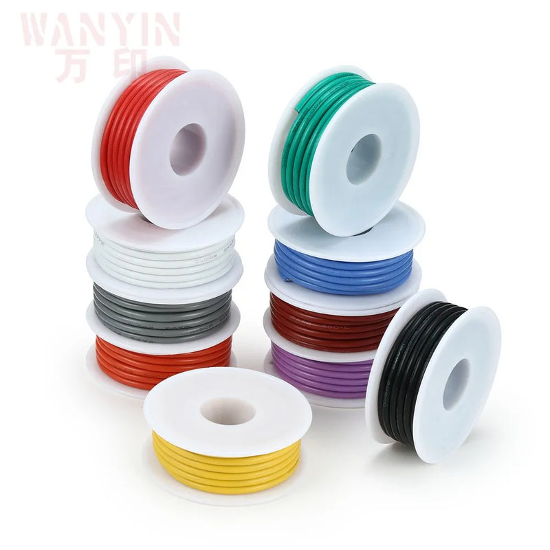 High quality super soft silicone wire and cable household DIY 5 colors mixed box wire tinned pure copper