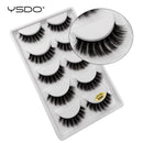 YSDO 5 pairs eyelashes mink strip lashes dramatic eyelashes natural 3d mink eyelashes makeup false eyelashes cilios maquiagem