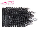 Tinashe Beauty  Kinky Curly Clip In Human Hair Extensions For Black Women Brazilian 4C Kinky weave Clipins Natural Black 8 pcs