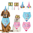 Pet Dogs Cats Birthday Caps/Bibs Sequin Design Headwear Cap Hat Scarf Puppy Costume Christmas Party Bandana Pets Accessories