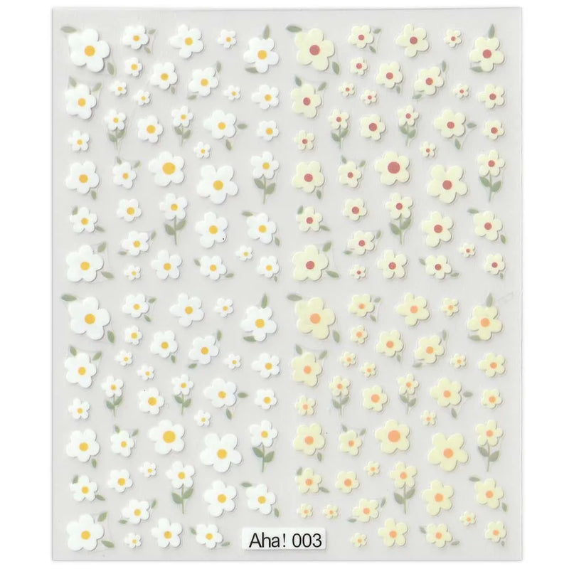 42Model Sticker Nail Decal 3D Adhesive Patch,Smile/Animal/Flower Nail Art Decorations Manicure Sticker Easter Day Design Decal-