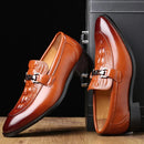 Dropshipping 2022 Luxury Men Leather Shoes Fashion Wedding Party Shoes Luxury Men Designer Business Flats Shoes Large Size 48